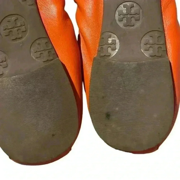 Tory Burch Burnt Orange Leather Tassel Ballet Flats, Size 5.5 - Picture 5 of 6